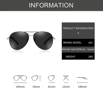 Vyrų Derliaus Aliuminio Poliarizuoti Akiniai nuo saulės Classic Prekės ženklo Saulės akiniai Vairavimo UV400 Akiniai Atspalvių Vyrams, Moterims, Akinių Mados