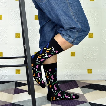 Vyrų kojinės naujas mados dizaino juokinga medvilnės kojinės vyrams, crazy dovanos kojinės