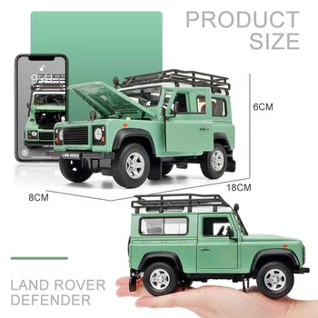 Welly 1:24 Land Rover Defender balta lydinio automobilio modelį Diecasts & Žaislas Transporto priemonių, Rinkti dovanas Ne nuotolinio valdymo tipas transporto žaislas