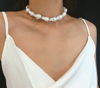 Wishsapce, Europoje ir Jungtinėse valstijose Neteisėtomis pervertinti perlų vėrinį, mados temperamento moteris choker