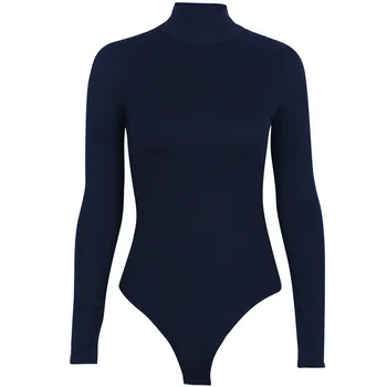 Wixra 2019 Nauji Moteriški Drabužiai Ilgomis Rankovėmis Pagrindinio Bodysuits Komfortą Kietas Golfo Playsuits Moterims