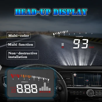 X5 OBD2 Indikatorius Automatinis Skaitmeninis Spidometras Automobilių Elektronika Greičio Projektorių Priedai Head Up Display Automobilių Hud borto Kompiuteris