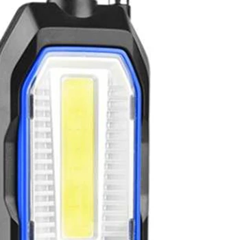 Įkraunamas USB LED Žibintuvėlis Darbą Šviesos Lempos šviesos Diodai netic Fakelas Paramos Stovėti Pasukamas Kablys Kempingas Automobilių Remonto Dirbtuvė