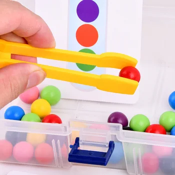 Įrašo karoliukai mėgintuvėlį žaislas vaikams logika koncentracija smulkiosios motorikos mokymo žaidimas Montessori mokymo priemones švietimo žaislas vaikams