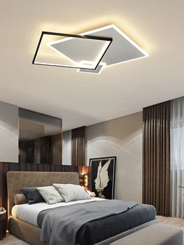 Šiuolaikinių LED Lubų Šviesos Miegamasis Nuotolinio Valdymo Ultra Plonas Akrilo Lubų Lempa Stačiakampio formos Deco Kūrybos Paprasta Namų Šviestuvai