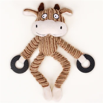 Šunų Žaislai Monkey Bull Lokys Vilnos Girgždėti Žaislas Linksmas Interaktyvus Pliušinis Katė Žaislas Augintiniui Kramtomoji Mokymo Žaislai