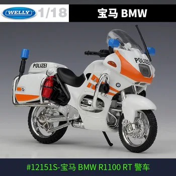 1:18 WELLY R1100 RT Policijos Motociklų Metalo Diecast Lydinio Modelis Žaislai Dovana