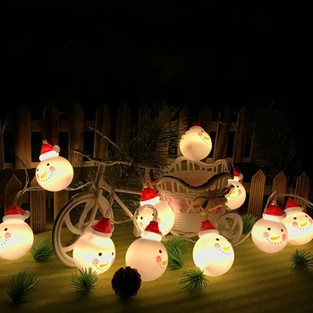 1,5 M 10leds 3M 20leds Sniego Kalėdos LED Pasakų Styginių Šviesos baterijomis, Sode Šalies Kalėdų patalpų Apdaila Žibintai