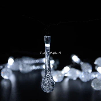 10m, 20m Kristalų Burbulas Lašai LED String Pasakų Žibintai Atostogų, KALĖDŲ Žiburiai, Lauko Girlianda ŠALIS, VESTUVIŲ Dekoravimas Gerlyanda