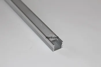 10vnt 2.0 M Embedded Aliuminio LED Kanalo Aliuminio, LED Apšvietimas, trikampio Profilio Naudojant Juosta, per 10mm Pločio