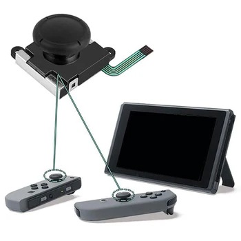 10vnt Pakeitimo 3D Analoginis Rokeris Joy Stick Nintendo Jungiklis Valdytojas Gamepad Joycon Žaidimas Padas