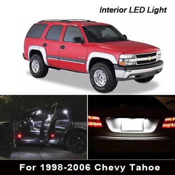 10vnt White Xenon LED Žibintai Interjero Paketas Rinkinys 1998-2006 Chevrolet Tahoe Žemėlapis Dome Daiktadėžė Kamieno Licenciją plokštelės šviesos