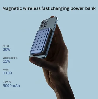 15W Magnetinio Greitas įkroviklis Maitinimo Banko Magsafe Greitas Įkroviklis iphone 12 12Pro Max 11 XS X Magnetas telefonas Qi 