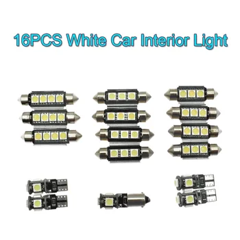 16pcs/set LED Automobilių Baltas Salono Apšvietimas paketą Rinkinys VW Passat B5 2002-2005