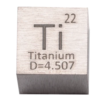 1Pcs iki 99,5% Gryno Titano Didelio Grynumo Kubo Ti Tekinto Metalo Elementų Periodinės Lentelės Klasės Mokymo Reikmenys 10x10x10mm