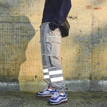 2019 m. Rudenį Hip-Hop Pants Mens Mados Fitneso Kelnės Vyrams, Atsitiktinis Sweatpants Kelnės Streetwear Haremo kelnės LBZ144