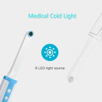 2020 Belaidžio WiFi Žodžiu HD Mini Kamera Intraoral Endoskopą Su LED Šviesos Kontrolės Realaus laiko Vaizdo Dantų Diagnostikos Įrankis