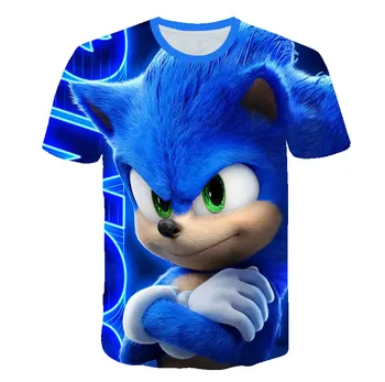 2020 metų Vasaros Cool Sonic the Hedgehog Berniukų marškinėliai T Vaikas Mergina Viršūnes Vaikams, T-marškinėliai, Vaikiški Drabužiai, Kūdikių berniukas mergaičių Paauglių Palaidinukė