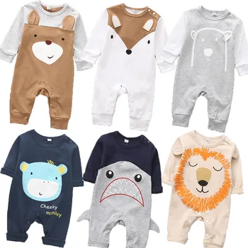 2020 Mielas gyvūnų Pavasario Kūdikių romper naujagimiui drabužiai Vaikams ilgomis rankovėmis apatiniai medvilnės berniukų Drabužius, Kūdikių mergaitės romper