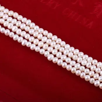 2020 Natūralių Gėlavandenių Perlų Balta, Beveik Apvalios Formos Rutuliukai Padaryti Papuošalai Apyrankės Karoliai Klasikinis Dovana Priedai