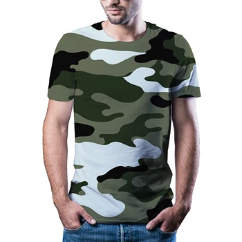 2020 naujas 3D t-shirt vyrams vasaros atsitiktinis kamufliažas drabužiai, maskuotė stiliaus viršaus į 3D quick dry atspausdintas T-shirt