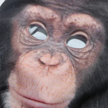 3D Gyvūnų Orangutan Šimpanzė Žiaurus Juokinga Balaclava Beanies Šiluminė Vilna, Vilnos Žiemą Šilčiau Pilna Veido Kaukė Dangtelis