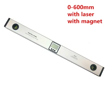 400mm / 600mm Skaitmeninis Dvasia Lazerio Lygio Matlankis Inclinometer Skaitmeninis Kampas Lygį Su Lazerio spindulių Skaitmeninis Lygis Su Lazeriu