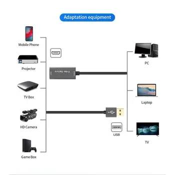 4K HDMI suderinamus Vaizdo įrašymo Kortelė USB 3.0 1080p 30 Fps Žaidimas Grabber Įrašo Lauke Gyventi PS4 HD vaizdo Kameros Įrašymo Gyventi