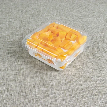 50pcs Net raudona skaidri kepimo paketą, cake box aikštėje putėsiai vaisių salotos pakavimo dėžės jogurto ledų desertas plastikinę dėžutę
