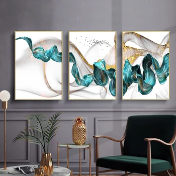Abstrakti Aukso Augalų Lapai Nuotrauką Sienos Plakatas Modernaus Stiliaus Drobės Spausdinti Tapybos Meno Eilėje Kambarį Unikalus Apdaila