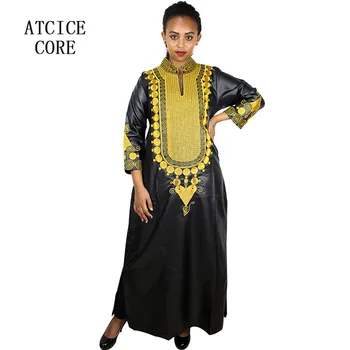 Afrikos suknelės moteris Ne heidi bazin riche minkšta medžiaga, siuvinėjimo dizaino suknelė be šaliko LA067