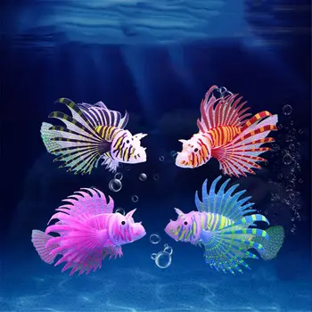 Akvariumas Dirbtinės Šviesos Lionfish Žuvų Bakas Vandens Kraštovaizdžio Silikono Medūzos, Žuvų Švyti Tamsoje Povandeninį žuvų Ornamentu