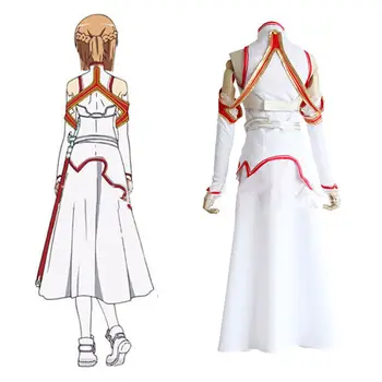 Anime kardas meno internete asuna yuuki suknelė cosplay uniformos, kostiumai helovinas yra jūsų mūšis kostiumas perukas, pilnas komplektas