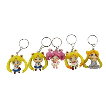Anime Sailor Moon Marsas, Jupiteris Venera Merkurijus Pav Žaislas Su Keychain Pakabukas Lėlės 4~6cm