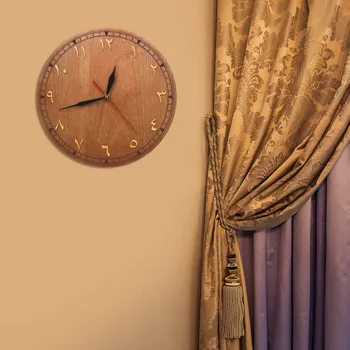 Arabiški Medinis Sieninis Laikrodis Namų Dekoro Arabų Numeriai, Sodybos Stilius Ramioje Valyti Kvarco Sieninis Laikrodis Eski Vakit Duvar Saati