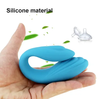 Belaidžio U Tipo Nešiojami Dukart galvos Vibratorius USB Įkrovimo Dildo G Spot Klitorį Stimuliuoja Massager Sekso Žaislai Moteris