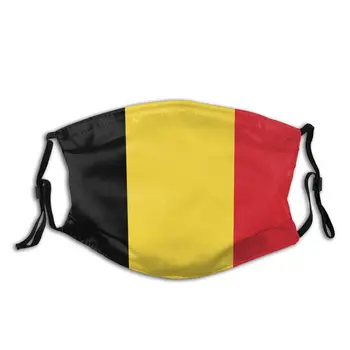 Belgija Paprasto Vėliava Ne Vienkartiniai Burnos, Veido Kaukė su Filtru, Stabdžių Migla Šalto Įrodymas Lankelį, apsauginis Dangtis Respiratorius Vyrai Moterys