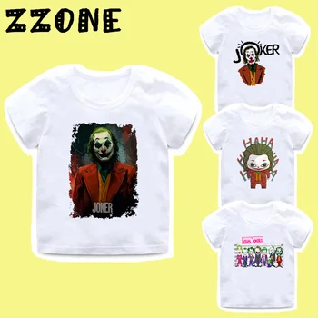 Berniukų, Mergaičių Joker Joaquin Phoenix, Juokingi marškinėliai Vaikų Vasaros Drabužių Vaikams Viršūnes Kūdikiams trumpomis Rankovėmis T-shirt,HKP5244