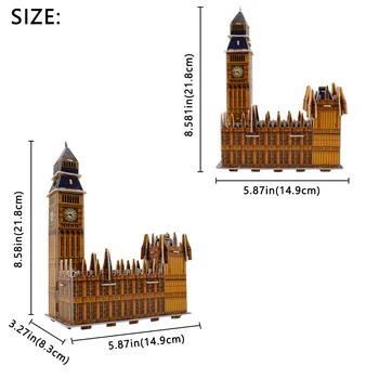Big Benas Pastato 3D Dėlionę Žaislai, Vaikų Pasaulis, Atrakcionų Švietimo 