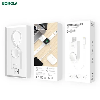 Bonola 2 In1 Nešiojamas USB Magnetinio Belaidis Kroviklis, Skirtas 