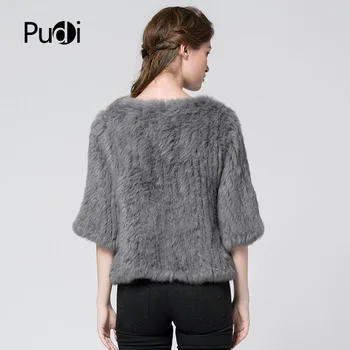 CR004 Naujas megztinis moterims nekilnojamojo triušio kailio megzti paltai striukės liemenės apsiaustas smock bendras 11 spalvos juoda smėlio spalvos