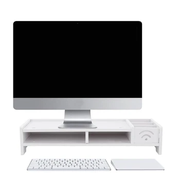 Darbalaukio Spintelė Kompiuterio Monitoriaus Ekrane Padidėjo Lentynos Multi-layer Stalčių Biuro Raštinės Reikmenys Reikmenys Stalo Organizatorius