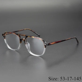 Derliaus Acetatas akinių rėmeliai Bjornas Unikalaus dizaino, klasikinės apvalios didelis dydis akiniai moterys vyrai originalo langelyje atveju