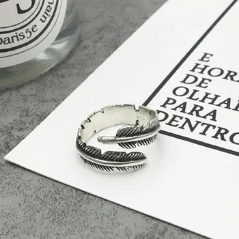Derliaus stilingas vario garbanotas texturized plunksnų žiedai moterų Kalėdų dovana reguliuojamas žiedo ponios papuošalai Anillos B0211