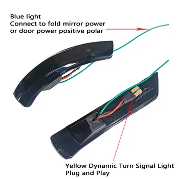 Dinamiškos Posūkio Signalo Lemputė LED Šoninis galinio vaizdo Veidrodis Eilės Indikatorius, Indikatorių Lempa Ford Focus 2 3 Mk2 Mk3 Mondeo Mk4