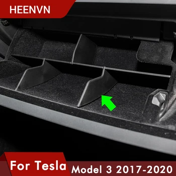 Heenvn Model3 Automobilių Copilot Laikymo Dėžutė Tesla Model 3 Priedai Daiktadėžė Sluoksniuotos Rūšiavimo Lenta Tesla Model Tris 2020 M.