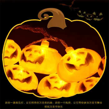 Helovinas Moliūgų Jack-O-Lantern Orange LED String Šviesos Festivalis Namų Prop Dekoro Helovinas Šalis Dekoro Jack Žibintai