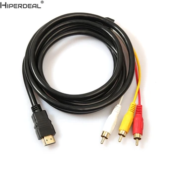 HIPERDEAL 5ft/1,5 m HDMI į 3RCA Pratęsimo Signalo Kabelį Konverteris Adapteris, HDTV, DVD Oct27 DN TV Priedai