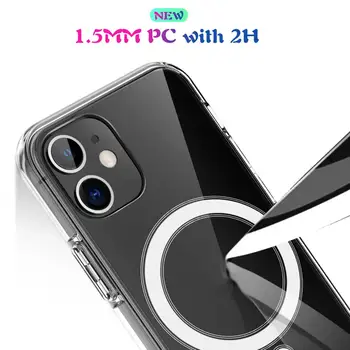 Iphone 12 Pro/12Pro Max/12 Mini Telefonas Aiškaus Atveju, Magnetinis Ritė Mag Belaidžio Įkrovimo 2020 Safing Apsaugine danga 
