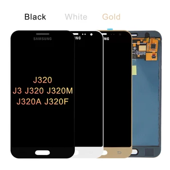 J330 Lcd Samsung Galaxy j3 skyrius 2017 J330F LCD Ekranas Jutiklinis Ekranas skaitmeninis keitiklis Samsung J320 LCD Asamblėjos Reguliuoti Ryškumą